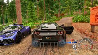 GTA 5 Remastered RAGE ENGINE Ray Tracing Realistic Vegetation Dense Forest  Ferrari 812 Test Drive [upl. by Lettie866]