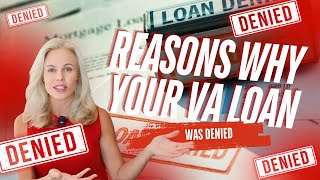 SHOCKING Reasons Your VA Loan Was Denied [upl. by Parthena858]