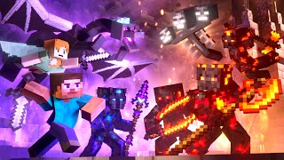 Nether VS The End  Alex and Steve Life Minecraft Animation [upl. by Jarid]