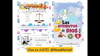 ATRIBUTO DIOS ES JUSTO 🧑‍⚖️clase biblica de los atributos de Dios para niños cristianos RosaMariaV [upl. by Novah999]