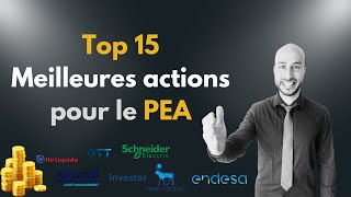 Top 15 de meilleures actions pour le PEA [upl. by Aynik]