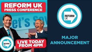 LIVE Reform UK is making a major announcement [upl. by Ahsonek]