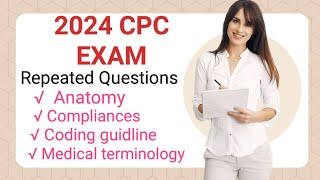 AAPC  CPC exam Repeated Anatomy  Compliance Questions  2024 Repeated Questions  CPC preparation [upl. by Sandi]