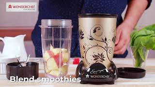 Wonderchef Nutri Blend CKM Champagne  Mixer Grinder Blender Juicer amp Chopper all in 1 [upl. by Sirraj]