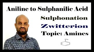 Lesson 16 Aniline to Sulphanilic Acid Zwitterion  Topic Amines  Organic Chemistry [upl. by Alokin]