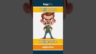 🇬🇧🇪🇸 belligerent  beligerante  vocabulary builder  learn English  aprendamos inglés [upl. by Petey839]