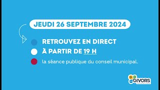 CONSEIL MUNICIPAL DU 26 SEPTEMBRE 2024 [upl. by Nnylyoj]