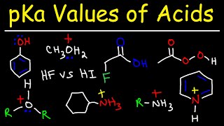 pKa Values of Acids  Organic Chemistry [upl. by Erimahs742]