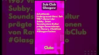 Sub Club Glasgow techno electronicmusic clubs SubClub GlasgowTechno shortsviral [upl. by Joub]