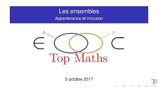 Ensembles  appartenance et inclusion [upl. by Malony]