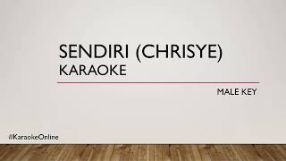 SENDIRI Chrisye Karaoke  Male Key [upl. by Ydollem]