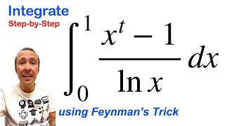 Integral of xt1lnx using Feynmans Trick 💪 [upl. by Lonne]