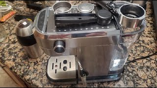 Brewsly 15 Bar Espresso Machine Stainless Steel Compact Espresso Maker Review Really good quality [upl. by Tanah]