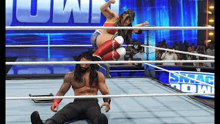 Live WWE Match  Roman Reigns Vs Nikki Bella  WWE Smackdown Fight 25 [upl. by Luella595]