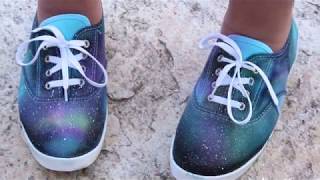 Tie Dye Galaxy Canvas Shoes [upl. by Ellecrad867]