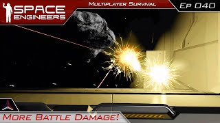 More Battle Damage  Space Engineers Survival  Modded Multiplayer  040 [upl. by Beuthel]