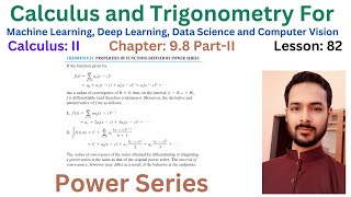 Lesson 82 PartII Differentiation and Integration Power Series Convergence Divergence in Calculus [upl. by Anaejer]