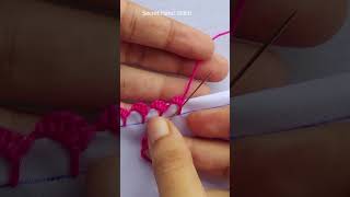 viral lace embroidery diy sewing shortvideo shortvideo trending crochet shortvideo [upl. by Elyad]