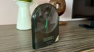 Junghans Mega Radio Controlled Clock RCL3 3649104 table Desk Mantle Atomic [upl. by Nagaek653]