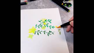 Ever tried watercolor brush pens for floral painting [upl. by Lomaj]