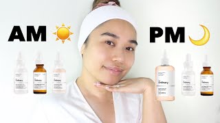 The Ordinary Skincare Routine l Morning  Night [upl. by Heiney]