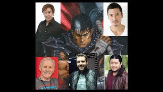 Guts Berserk Ultimate Voice Comparison RIP Kentaro Miura [upl. by Teresita]