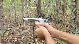 Iver Johnson 45 long slide slow mo [upl. by Pegg474]