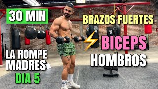 Rutina De Biceps Hombros en Casa Rápida 30 Minutos La Rompe Madres Día 5 [upl. by Leighland]