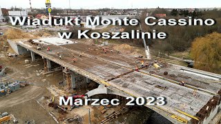 Wiadukt Monte Cassino w Koszalinie marzec 2023 [upl. by Portie]