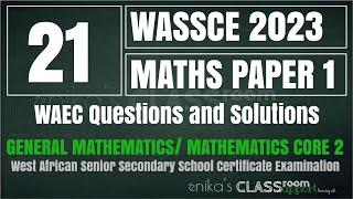 21 WAEC 2023 MATHS PAPER 1 OBJ STRIAGHT INTERSECTING AND PARALLEL LINES WITH ANGLES GEOMETRY [upl. by Asiar]