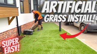 How To Install ARTIFICIAL GRASS Like A PRO SUPER EASY [upl. by Francois]