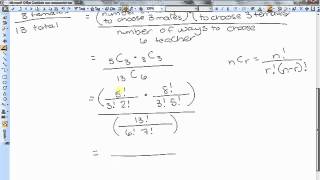 Probability Using Combinations by Hand and Using the TI84 [upl. by Walcott128]