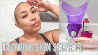 INDEPTH SKINCARE PAMPERING ROUTINE  Dermablading Exfoliation Facial Steamer  GoTo Face Masks [upl. by Amalbergas]