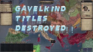 Crusader Kings II  Destroy Titles Under Gavelkind Succession [upl. by Aneed]