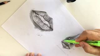 DUDAK VE BURUN ÇİZİMİ2LIP AND NOSE DRAWING [upl. by Cowles116]