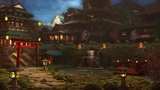 Relaxing Japanese Music with Rain Sounds Piano Flute and Koto Music  Japanese Garden [upl. by Banebrudge]