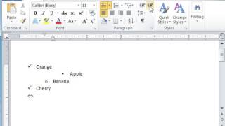 Word 2010 Promoting Or Demoting Bullet Levels [upl. by Assener]
