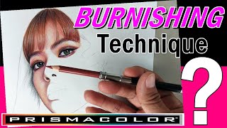 How to Draw Realistic Portrait with PRISMACOLOR Colored Pencil BURNISHING [upl. by Niowtna]