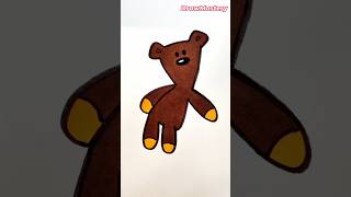 How to draw a teddy bear for biggener Step by stepart drawing shorts teddy teddybear biggener [upl. by Tergram]