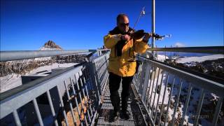 Play Violin at Peak Walk Glacier 3000 Les Diablerets [upl. by Starlin429]