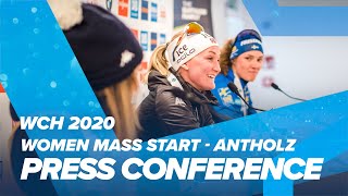 Antholz 2020 Women Mass Start Press Conference [upl. by Kerrie]