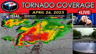 April 26 2023 LIVE Texas Tornado Coverage Waco Area D [upl. by Tutt]