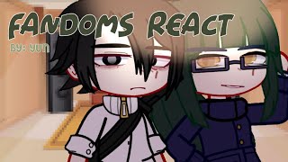 – my favorite fandoms amp characters react to each other  14   jjk [upl. by Rdnaskela347]