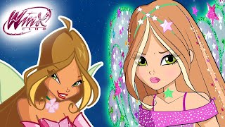 Winx Club  All the Floras transformations up to COSMIX from SEASON 1 to 8 [upl. by Costin901]