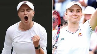 Elena Rybakina vs Barbora Krejcikova Highlights  Wimbledon 2024 semifinal Before [upl. by Orgalim384]