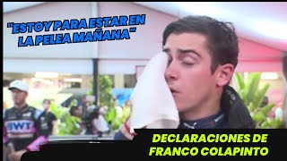 Franco Colapinto Analizó cómo estuvo el auto y su performance Luego de las prácticas 1y2 F1 radio [upl. by Naamana]