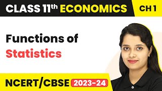 Functions of Statistics  An Introduction  Class 11 Economics  Statistics [upl. by Lash]