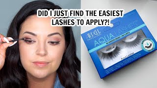 ARDELL AQUA LASHES  NO ADHESIVE NEEDED [upl. by Tnert]