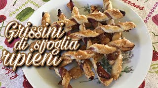 GRISSINI DI SFOGLIA RIPIENI  RICETTA VELOCE [upl. by Iturhs]