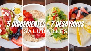 Una Semana de Desayunos Saludables con 5 ingredientes básicos [upl. by Nagram]